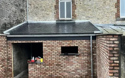 Rénovation de deux toitures avec appropriation de la charpente à Florennes.