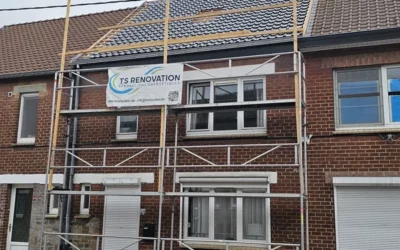 Nouvelle toiture avec isolation sarking et nouveaux châssis PVC double vitrage à Charleroi